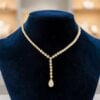 Gorgeous 2.10 ct Round Brilliant F/VS1 Diamonds Y-shape Tennis Necklace 14K Gold