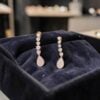 Stunning 1.01 Cts Round Brilliant F/VS1 Diamonds Dangle Earrings 14K Yellow Gold