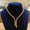 Beautiful 2.45 Cts Round Brilliant F/VS1 Diamonds Tennis Necklace 14K Rose Gold