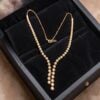 Beautiful 2.45 Cts Round Brilliant F/VS1 Diamonds Tennis Necklace 14K Rose Gold