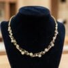 1.46 Cts Round Brilliant F/VS1 Diamonds Floral Tennis Necklace In 14K Rose Gold