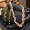N-465 (24) Classy 3.90 Cts Round Brilliant F/VS1 Diamonds Illusion Necklace 14K Yellow Gold
