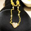 GIA Certified 6 Carats Heart Round Shape H/VS1 Diamonds Necklace 18K Yellow Gold