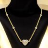 GIA Certified 6 Carats Heart Round Shape H/VS1 Diamonds Necklace 18K Yellow Gold