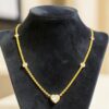 GIA Certified 1.80 ct Heart Round Shape F/VS1 Diamonds Station Necklace 18K Gold