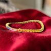 Exquisite 12.20 Carats Natural Sapphire Unisex Rainbow Tennis Bracelet 18K Gold