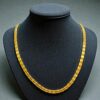 Classy Dubai Men's Deputy Link Chain Necklace In Fine 22K Yellow Gold