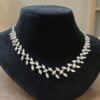 1.50 Cts Round Brilliant F/VS1 Natural Diamonds Illusion Necklace 14K White Gold