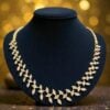 Stunning 1.50 Cts Round Brilliant F/VS1 Diamonds Illusion Necklace 14K Gold