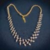 Stunning 1.50 Cts Round Brilliant F/VS1 Diamonds Illusion Necklace 14K Gold
