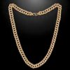 Vintage Dubai Men's Handmade Alpha Coil Chain Necklace in Solid 22K Yellow Gold