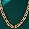 Vintage Dubai Men's Handmade Alpha Coil Chain Necklace in Solid 22K Yellow Gold