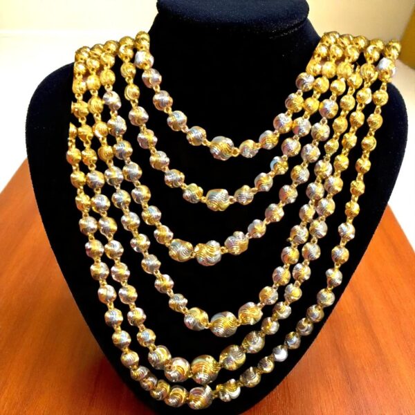 Beautiful Dubai Handmade Necklace Earrings Set In 916 Hallmarked 22K Yellow Gold