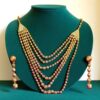 Beautiful Dubai Handmade Necklace Earrings Set In 916 Hallmarked 22K Yellow Gold