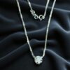 GIA Certified 1 Carats F/VS1 Round Brilliant Cut Diamond Solitaire Necklace 18K Gold