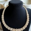 N-557 (16) Exquisite 16.08 Cts F/VS1 Pear Marquise Shape Diamonds Riviera Necklace 14K Gold