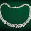 N-557 (22) Exquisite 16.08 Cts F/VS1 Pear Marquise Shape Diamonds Riviera Necklace 14K Gold