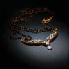 1.10 Cts Round Brilliant Cut F/VS1 Diamonds Mangalsutra Necklace 14K Yellow Gold
