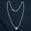 GIA Certified 1 Carats F/VS1 Heart Shape Natural Diamond Necklace 18K White Gold