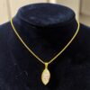 N-575 (22) 2.10 Cts GIA Certified Marquise Round Shape Diamonds Necklace In 18K Yellow Gold