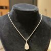 N-576 (20) Stunning 5 Cts GIA Certified Pear Shape Natural Diamond Necklace 18K White Gold