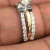Pave 0.74 Cts Round Brilliant Cut Diamonds Engagement Ring In 585 Solid 14K Gold