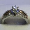 Pave 0.74 Cts Round Brilliant Cut Diamonds Engagement Ring In 585 Solid 14K Gold