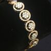 Pave 1.39 Cts Round Brilliant Cut Diamonds Tennis Bracelet In 585 Fine 14K Gold