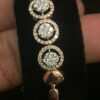 Pave 1.39 Cts Round Brilliant Cut Diamonds Tennis Bracelet In 585 Fine 14K Gold