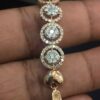 Pave 1.39 Cts Round Brilliant Cut Diamonds Tennis Bracelet In 585 Fine 14K Gold