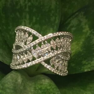 Pave 1.36 Cts Marquise Round Cut Diamonds Wedding Band Ring In 14K Gold