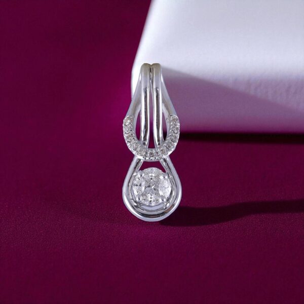 P-057 (7) 0.98 Cts Marquise Princess Round Cut F/VS1 Diamonds Pendant Earrings Set 18K Gold