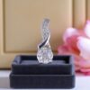 P-060 (6) Pave 1.05 Cts Marquise Princess Round F/VS1 Diamonds Pendant Earrings 18K Gold