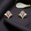 Exquisite 0.98 Cts Round Brilliant F/VS1 Diamonds Necklace Earrings Set 14K Gold