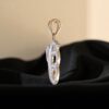 P-063 (7) Pave 0.85 Cts Round Brilliant Cut Diamonds Unisex Ek Onkar Pendant Fine 18K Gold
