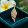 P-064 (17) Elegant 0.95 Cts F/VS1 Natural Diamonds Unisex Celestial Wing Pendant 14K Gold