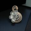 P-066 (21) Stunning 7.50 Cts Round Brilliant Natural Diamonds Pendant Earrings Set 14K Gold