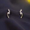 Pave 0.88 Cts Round Brilliant Cut F/VS1 Diamonds Pendant Earrings Set 14K Gold