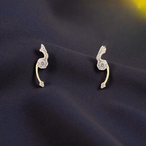 Pave 0.88 Cts Round Brilliant Cut F/VS1 Diamonds Pendant Earrings Set 14K Gold
