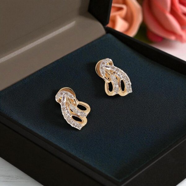 P-075 (8) Classy 0.90 Cts Round Brilliant Cut F/VS1 Diamonds Pendant Earrings Set 14K Gold