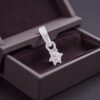 GIA Certified 0.75 Cts F/VS1 Natural Diamonds Pendant Earrings Set Fine 18K Gold
