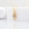 P-077 (8) Stunning 0.35 Cts F/VS1 Round Brilliant Cut Diamonds Unisex Sun Pendant 14K Gold