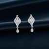 P-078 (7) Pave 3.01 Cts Round Brilliant Cut Natural Diamonds Pendant Earrings Set 14K Gold