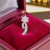 P-079 (6) 1.58 Cts Round Brilliant Cut F/VS1 Diamonds Floral Pendant Earrings Set 14K Gold