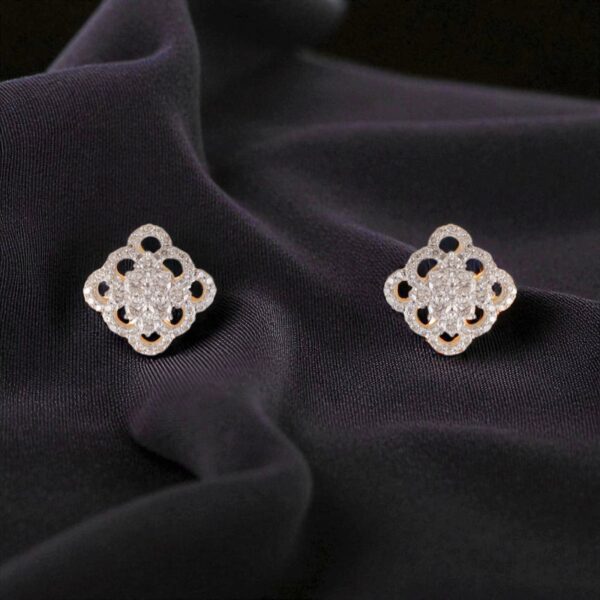 P-080 (7) Stunning 2.25 Cts Round Brilliant F/VS1 Diamonds Pendant Earrings Set 14K Gold