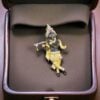 Pave 0.32 Cts Round Brilliant Cut F/VS1 Diamonds Unisex Krishna Pendant 14K Gold
