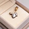 Stunning 0.60 Cts Round Baguette Shape F/VS1 Diamonds Pendant In 14K Yellow Gold