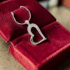 Stunning 0.82 Carats Round Brilliant F/VS1 Diamonds Heart Pendant 14K White Gold