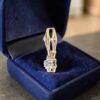 P-095 (8) Stunning 0.40 Cts Round Brilliant F/VS1 Diamonds Floral Pendant 18K Yellow Gold