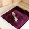 P-095 (9) Stunning 0.40 Cts Round Brilliant F/VS1 Diamonds Floral Pendant 18K Yellow Gold